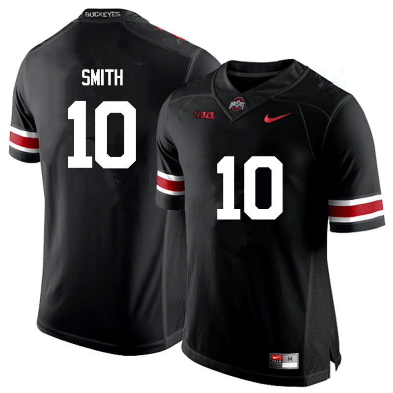 Mens #10 Troy Smith Ohio State Buckeyes Stitched Nike Black White College Football Game Jersey S-3XL