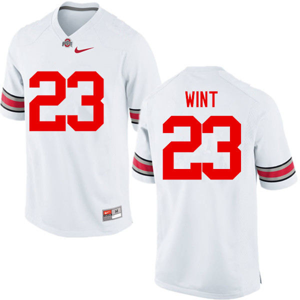 Mens #23 Jahsen Wint Ohio State Buckeyes Stitched Nike White College Football Game Jersey S-3XL