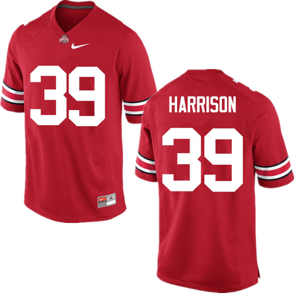 Mens #39 Malik Harrison Ohio State Buckeyes Stitched Nike Scarlet College Football Game Jersey S-3XL