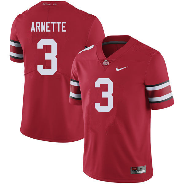 Mens #3 Damon Arnette Ohio State Buckeyes Stitched Nike Scarlet College Football Game Jersey S-3XL