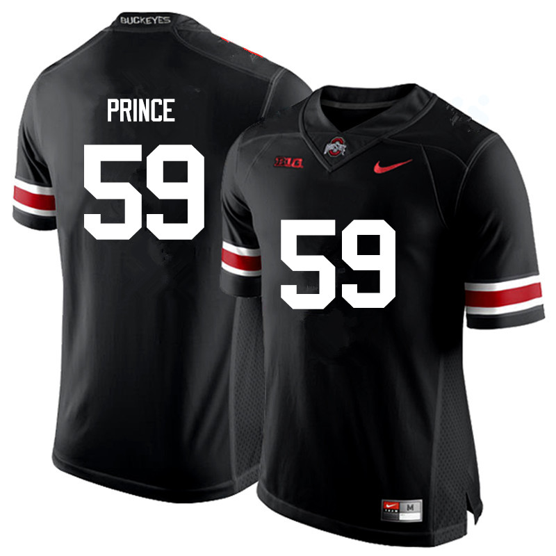 Mens #59 Isaiah Prince Ohio State Buckeyes Stitched Nike Black White College Football Game Jersey S-3XL