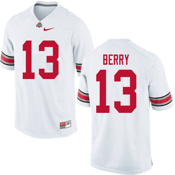 Mens #13 Rashod Berry Ohio State Buckeyes Stitched Nike White College Football Game Jersey S-3XL