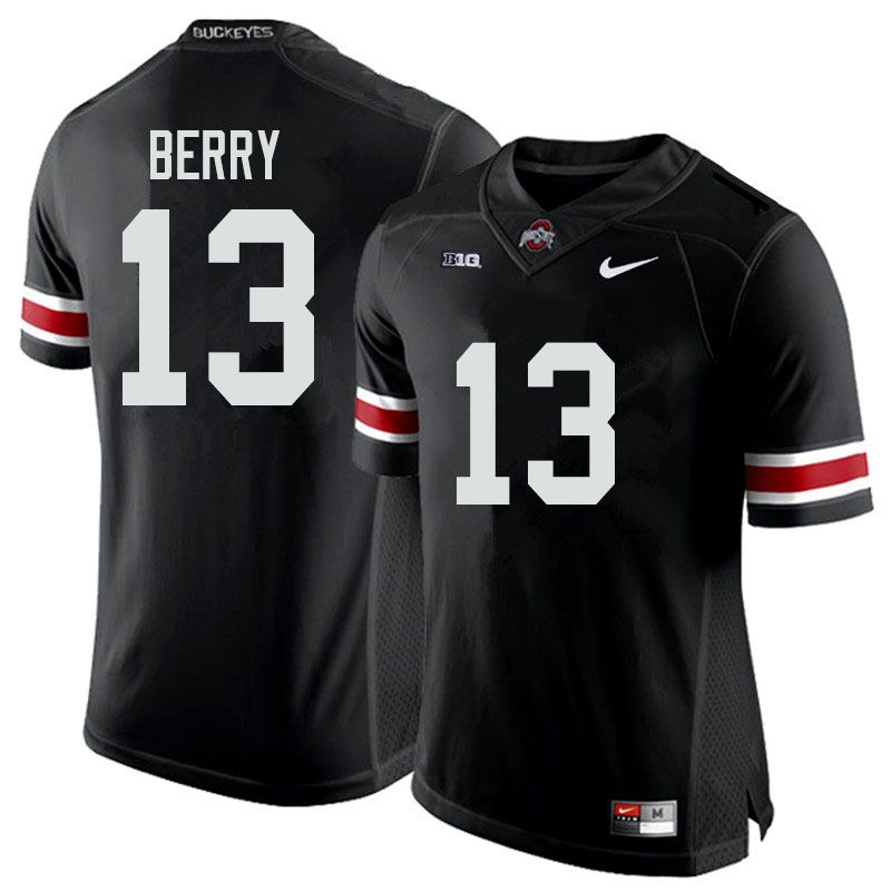Mens #13 Rashod Berry Ohio State Buckeyes Stitched Nike Black White College Football Game Jersey S-3XL