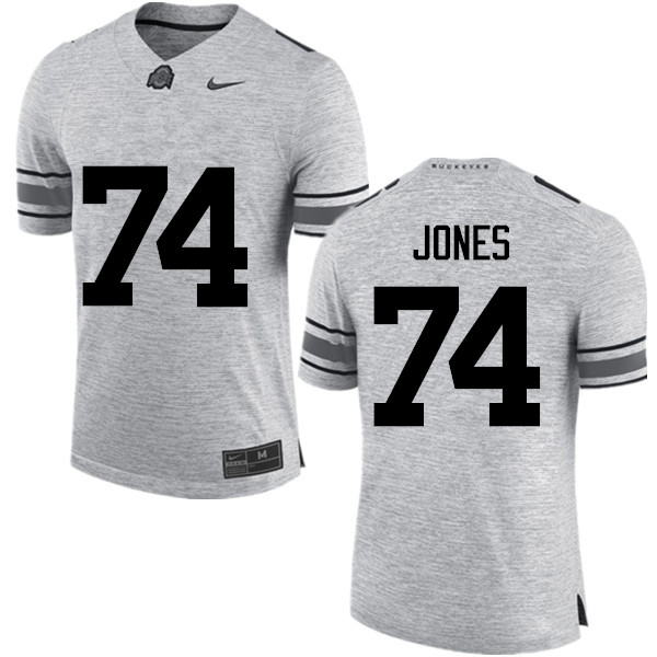 Mens #74 Jamarco Jones Ohio State Buckeyes Stitched Nike Gray College Football Game Jersey S-3XL