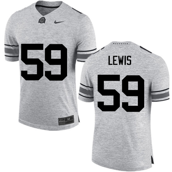 Mens #59 Tyquan Lewis Ohio State Buckeyes Stitched Nike Gray College Football Game Jersey S-3XL