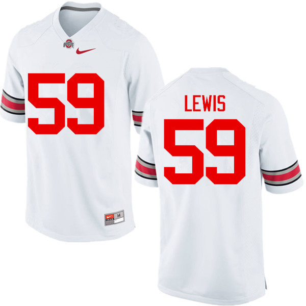 Mens #59 Tyquan Lewis Ohio State Buckeyes Stitched Nike White College Football Game Jersey S-3XL