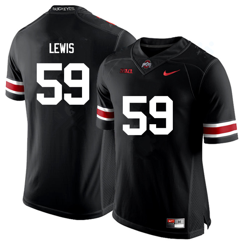 Mens #59 Tyquan Lewis Ohio State Buckeyes Stitched Nike Black White College Football Game Jersey S-3XL