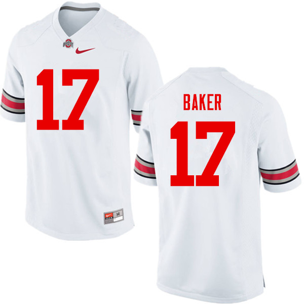 Mens #17 Jerome Baker Ohio State Buckeyes Stitched Nike White College Football Game Jersey S-3XL