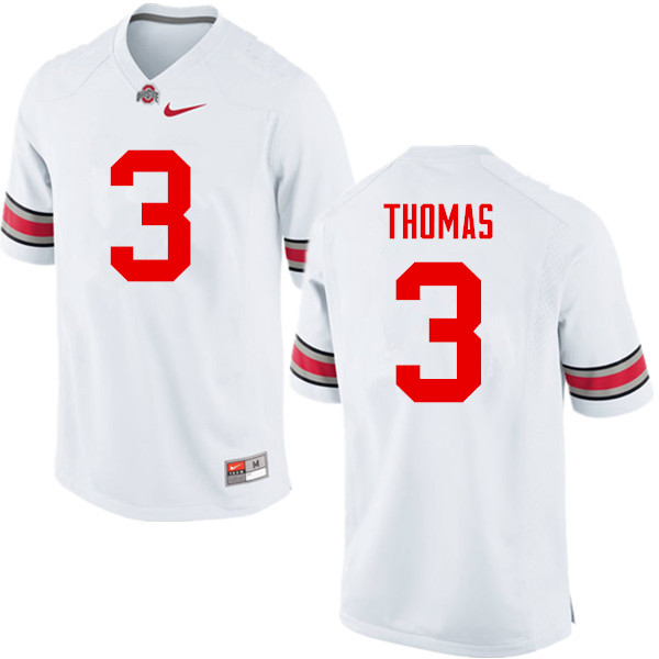 Mens #3 Michael Thomas Ohio State Buckeyes Stitched Nike White College Football Game Jersey S-3XL