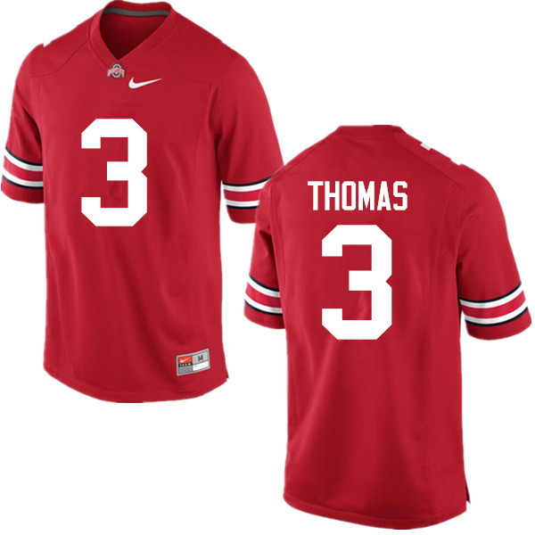 Mens #3 Michael Thomas Ohio State Buckeyes Stitched Nike Scarlet College Football Game Jersey S-3XL