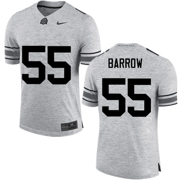 Mens #55 Malik Barrow Ohio State Buckeyes Stitched Nike Gray College Football Game Jersey S-3XL