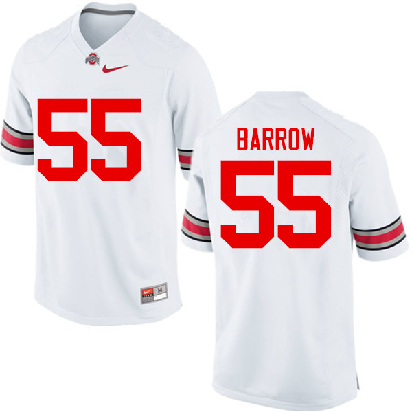 Mens #55 Malik Barrow Ohio State Buckeyes Stitched Nike White College Football Game Jersey S-3XL