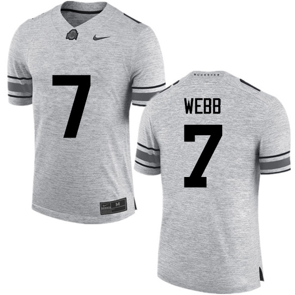 Mens #7 Damon Webb Ohio State Buckeyes Stitched Nike Gray College Football Game Jersey S-3XL