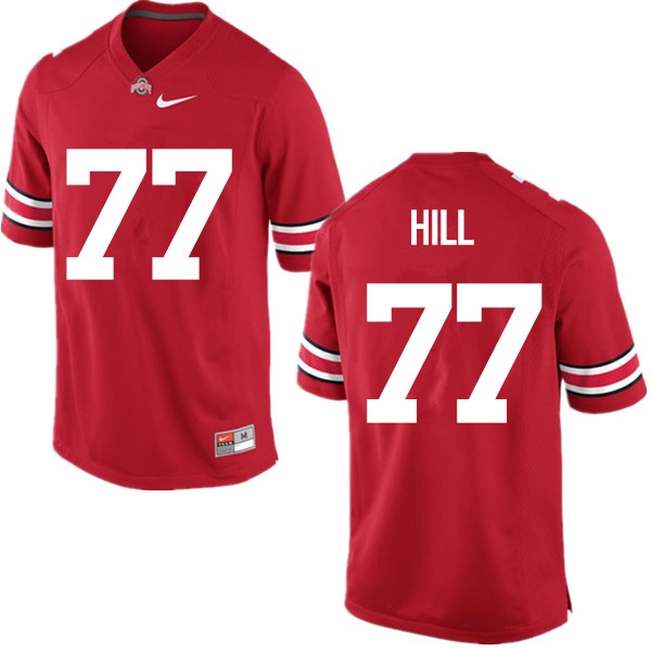 Mens #77 Michael Hill Ohio State Buckeyes Stitched Nike Scarlet College Football Game Jersey S-3XL