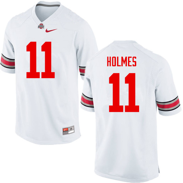 Mens #11 Jalyn Holmes Ohio State Buckeyes Stitched Nike White College Football Game Jersey S-3XL