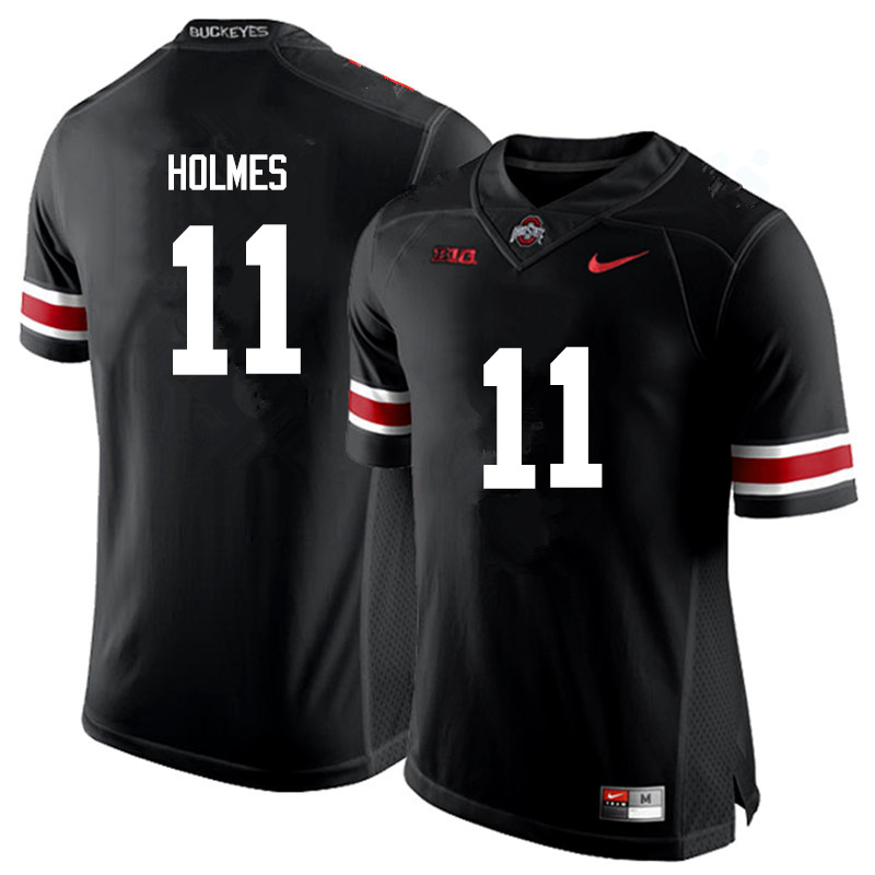 Mens #11 Jalyn Holmes Ohio State Buckeyes Stitched Nike Black White College Football Game Jersey S-3XL