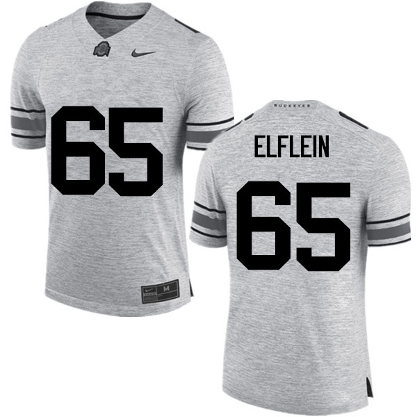 Mens #65 Pat Elflein Ohio State Buckeyes Stitched Nike Gray College Football Game Jersey S-3XL