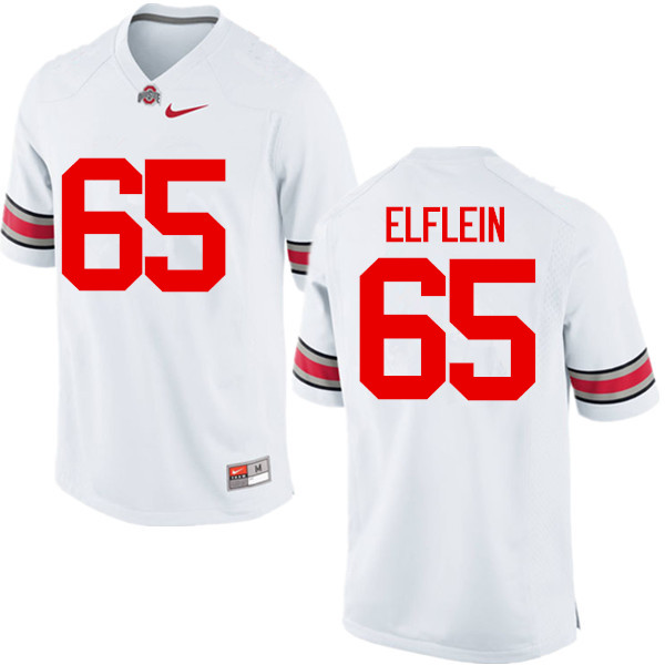 Mens #65 Pat Elflein Ohio State Buckeyes Stitched Nike White College Football Game Jersey S-3XL