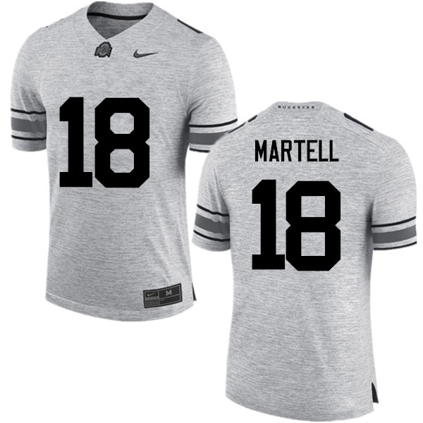 Mens #18 Tate Martell Ohio State Buckeyes Stitched Nike Gray College Football Game Jersey S-3XL
