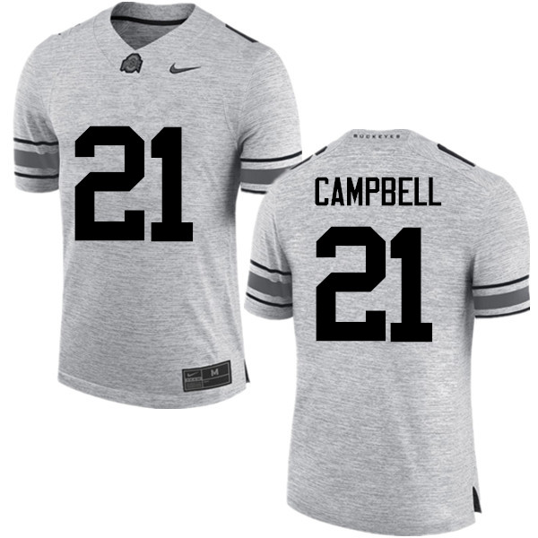 Mens #21 Parris Campbell Ohio State Buckeyes Stitched Nike Gray College Football Game Jersey S-3XL