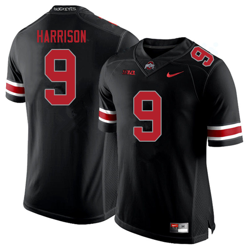 Mens #9 Zach Harrison Ohio State Buckeyes Stitched Nike Blackout College Football Game Jersey S-3XL