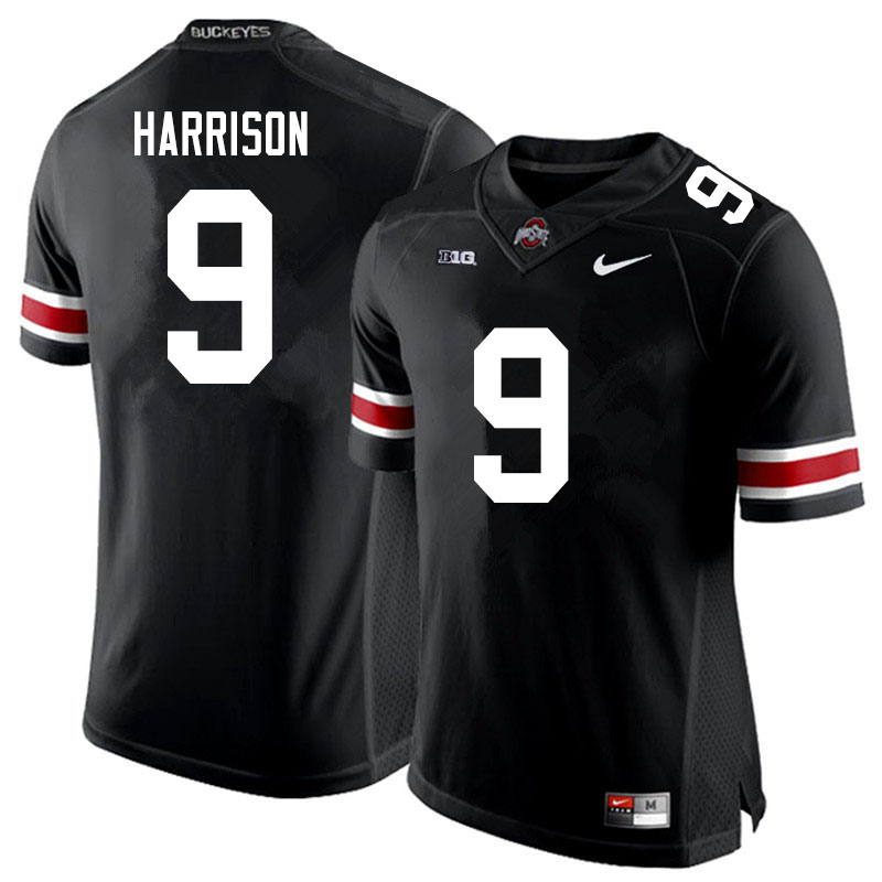Mens #9 Zach Harrison Ohio State Buckeyes Stitched Nike Black White College Football Game Jersey S-3XL