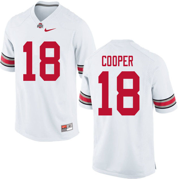 Mens #18 Jonathon Cooper Ohio State Buckeyes Stitched Nike White College Football Game Jersey S-3XL  