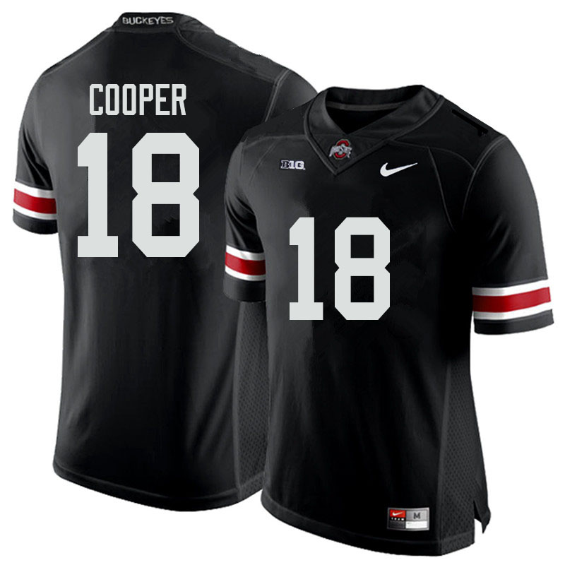 Mens #18 Jonathon Cooper Ohio State Buckeyes Stitched Nike Black White College Football Game Jersey S-3XL  