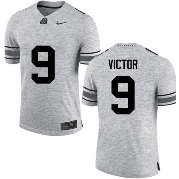 Mens #9 Binjimen Victor Ohio State Buckeyes Stitched Nike Gray College Football Game Jersey S-3XL