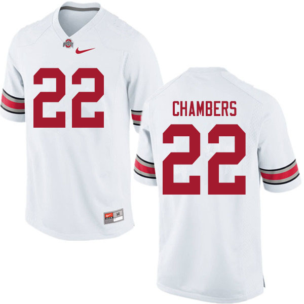 Mens #22 Steele Chambers Ohio State Buckeyes Stitched Nike White College Football Game Jersey S-3XL  