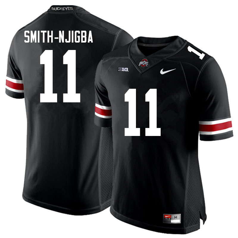 Mens #11 Jaxon Smith-Njigba Ohio State Buckeyes Stitched Nike Black White College Football Game Jersey S-3XL