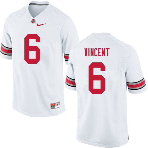 Mens #6 Taron Vincent Ohio State Buckeyes Stitched Nike White College Football Game Jersey S-3XL  