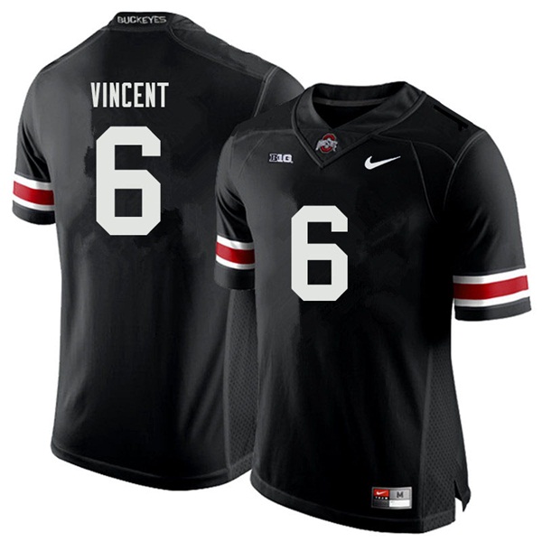 Mens #6 Taron Vincent Ohio State Buckeyes Stitched Nike Black White College Football Game Jersey S-3XL  