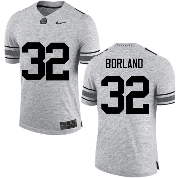 Mens #32 Tuf Borland Ohio State Buckeyes Stitched Nike Gray College Football Game Jersey S-3XL  