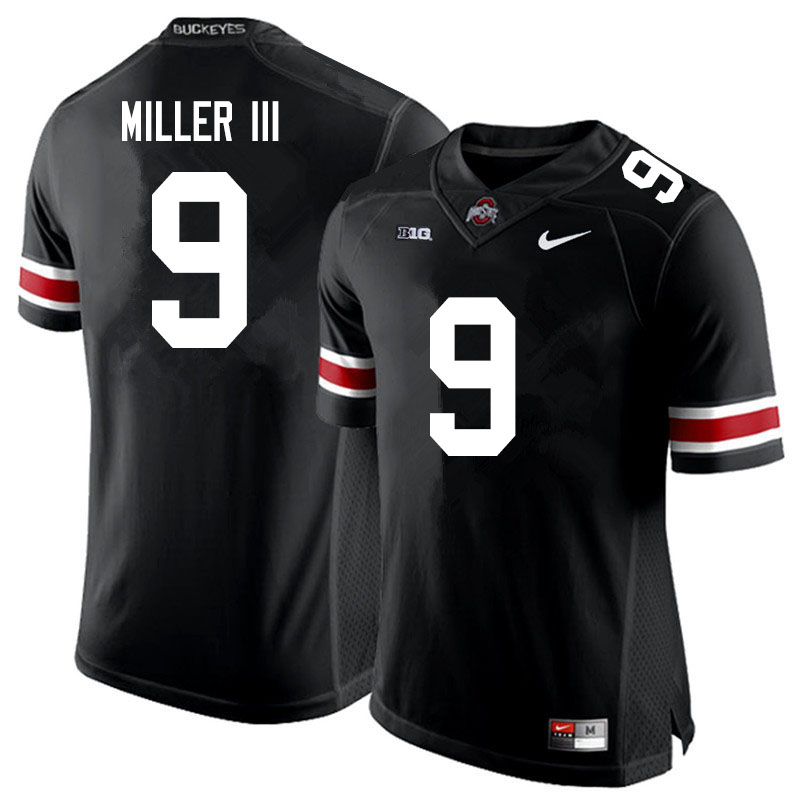 Mens #9 Jack Miller III Ohio State Buckeyes Stitched Nike Black White College Football Game Jersey S-3XL  