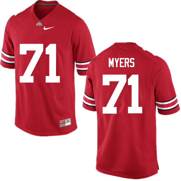 Mens #71 Josh Myers Ohio State Buckeyes Stitched Nike Scarlet College Football Game Jersey S-3XL  
