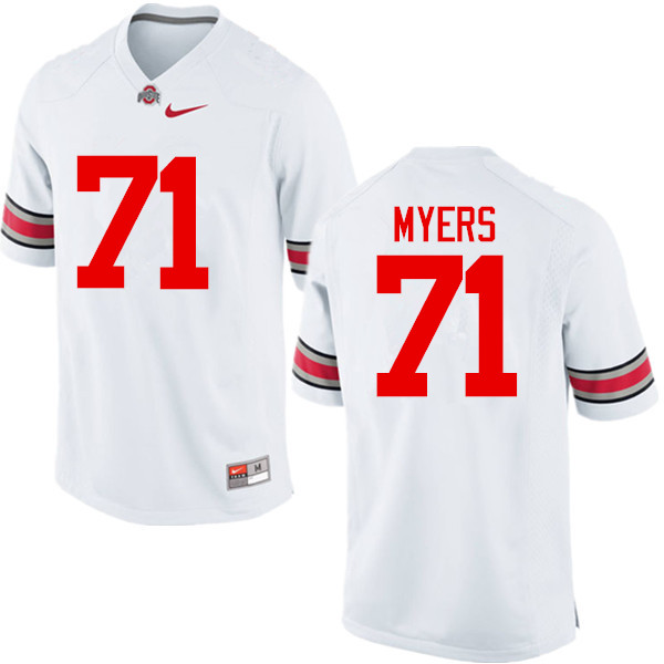 Mens #71 Josh Myers Ohio State Buckeyes Stitched Nike White College Football Game Jersey S-3XL  