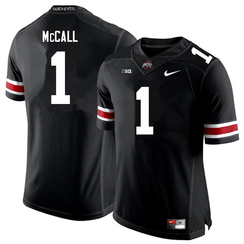 Mens #1 Demario McCall Ohio State Buckeyes Stitched Nike Black White College Football Game Jersey S-3XL  