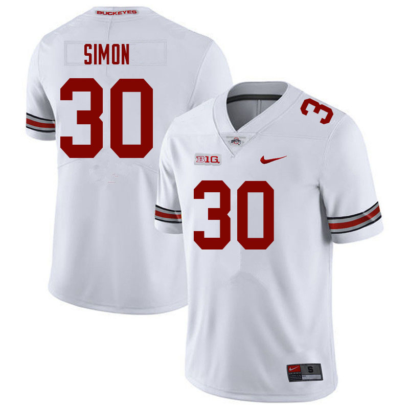 Mens #30 Cody Simon Ohio State Buckeyes Stitched Nike White College Football Game Jersey S-3XL  