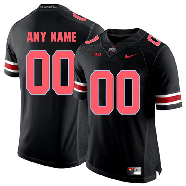 Men's Custom Ohio State Buckeyes Stitched College Football Game Jersey Nike Blackout S-3XL