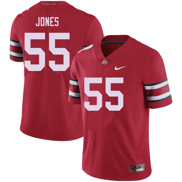 Mens #55 Matthew Jones Ohio State Buckeyes Stitched Nike Scarlet College Football Game Jersey S-3XL  