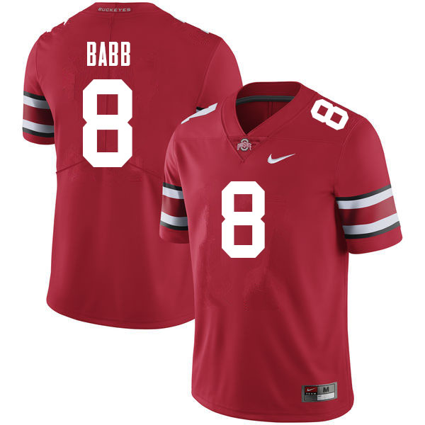 Mens #8 Kamryn Babb Ohio State Buckeyes Stitched Nike Scarlet College Football Game Jersey S-3XL  