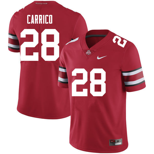 Mens #28 Reid Carrico Ohio State Buckeyes Stitched Nike Scarlet College Football Game Jersey S-3XL  