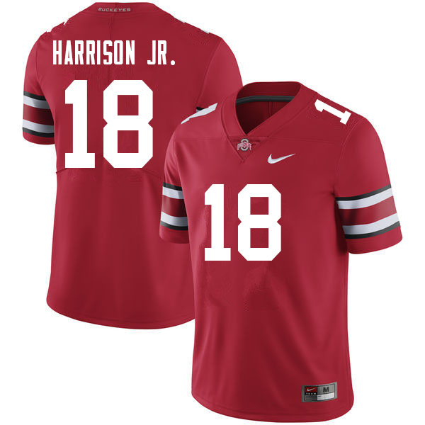Mens #18 Marvin Harrison Jr. Ohio State Buckeyes Stitched Nike Scarlet College Football Game Jersey S-3XL  