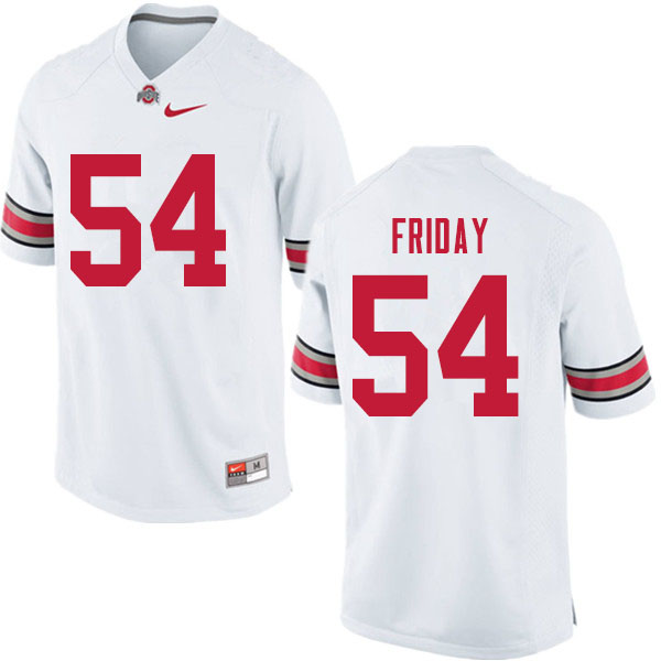 Mens #54 Tyler Friday Ohio State Buckeyes Stitched Nike White College Football Game Jersey S-3XL  