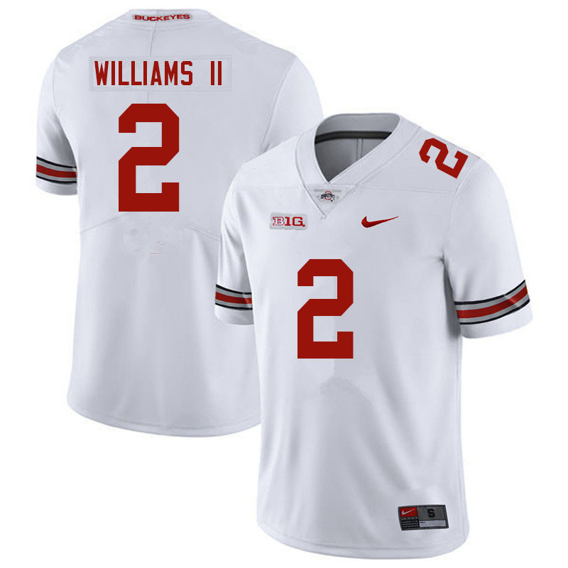 Mens #2 Kourt Williams II Ohio State Buckeyes Stitched Nike White College Football Game Jersey S-3XL  