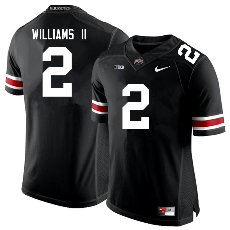 Mens #2 Kourt Williams II Ohio State Buckeyes Stitched Nike Black White College Football Game Jersey S-3XL  