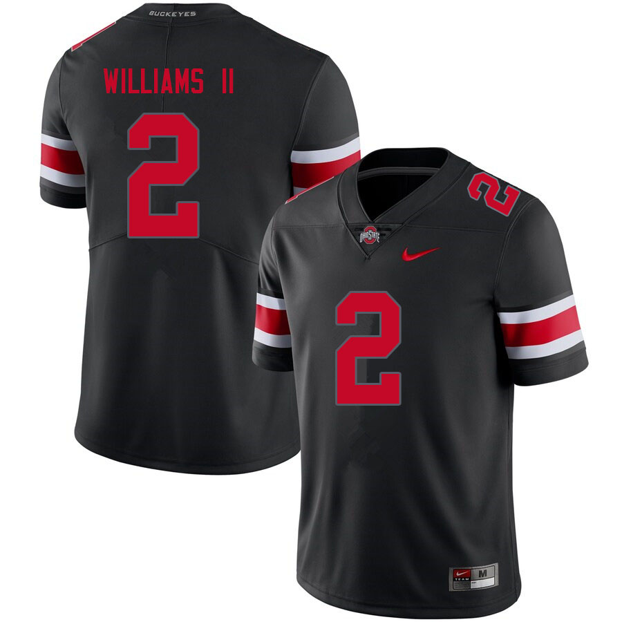 Mens #2 Kourt Williams II Ohio State Buckeyes Stitched Nike Blackout College Football Game Jersey S-3XL  
