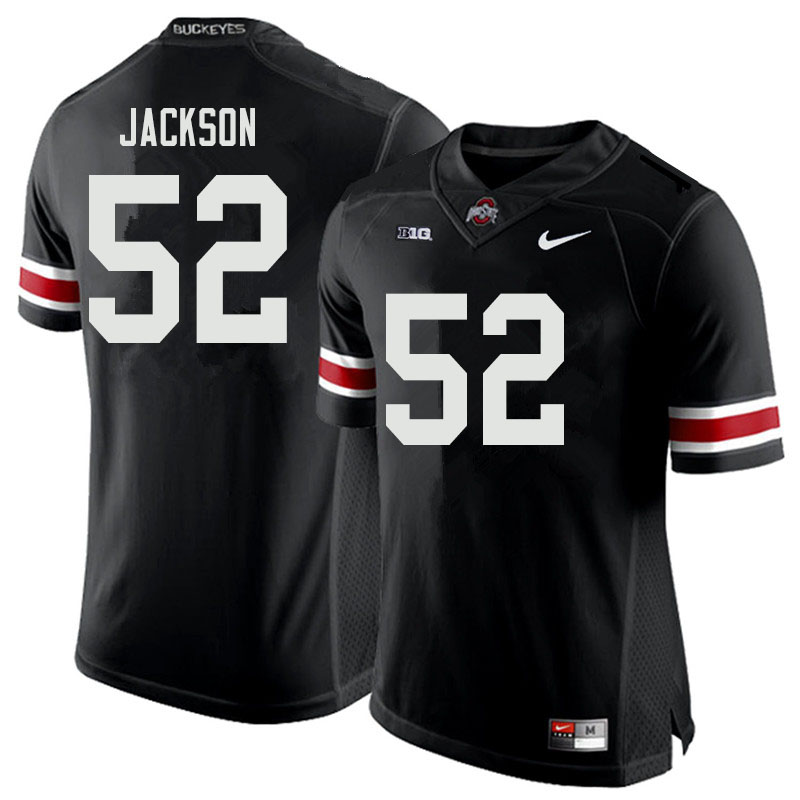 Mens #52 Antwuan Jackson Ohio State Buckeyes Stitched Nike Black White College Football Game Jersey S-3XL  