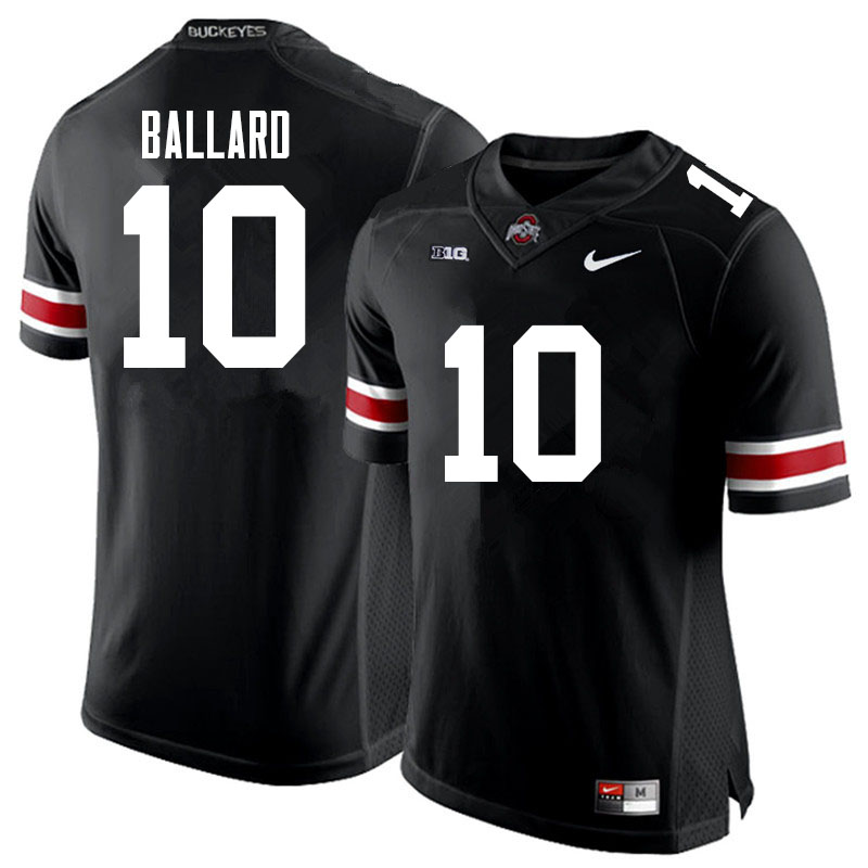 Mens #10 Jayden Ballard Ohio State Buckeyes Stitched Nike Black White College Football Game Jersey S-3XL  